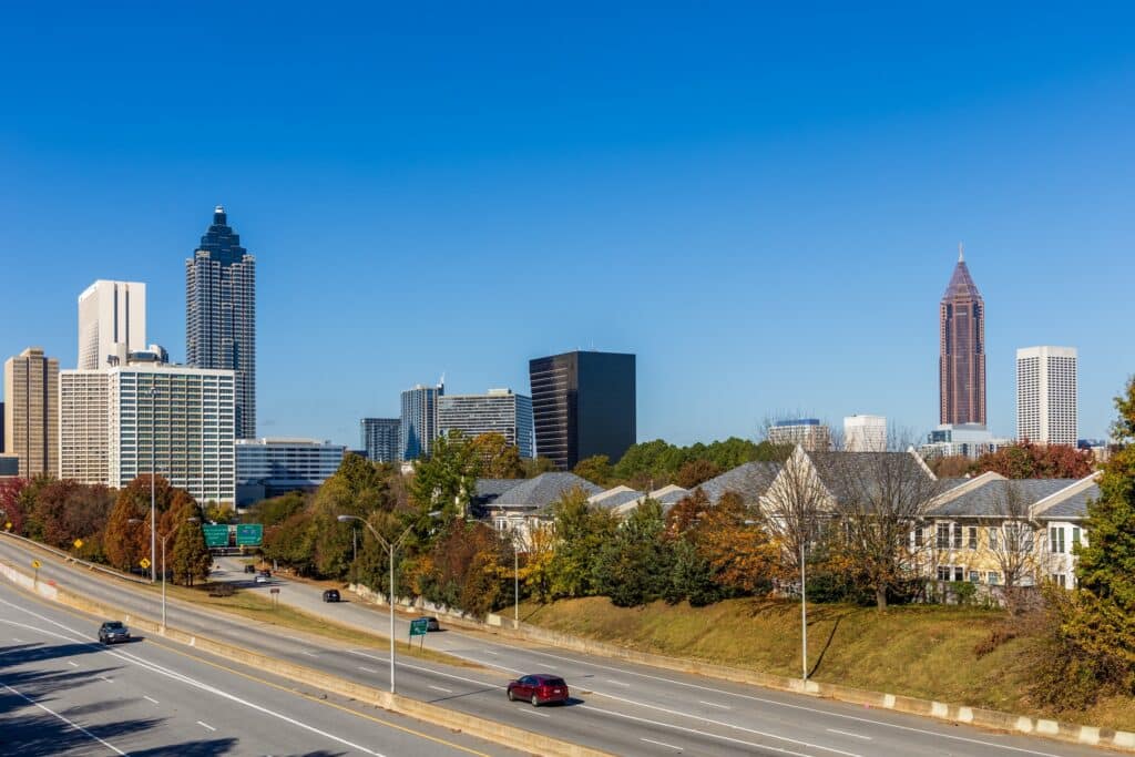Downtown Atlanta, Georgia, on a sunny day
