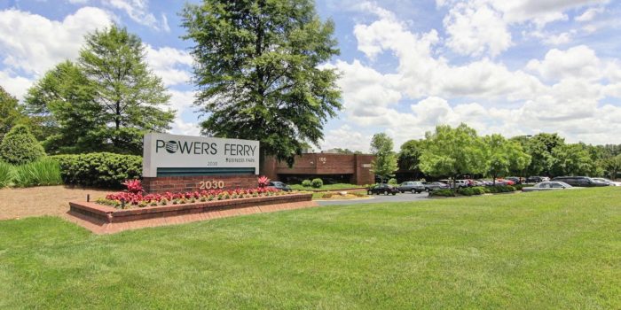 Landscaping on office park redevelopment project